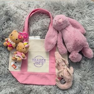 Trader Joe’s Mini Tote Bag Pastel Pink